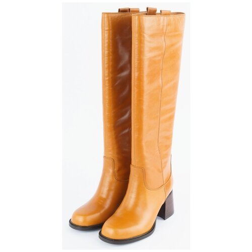 Яркие кожаные сапоги Respect IS30-143016 Оранжевый 35