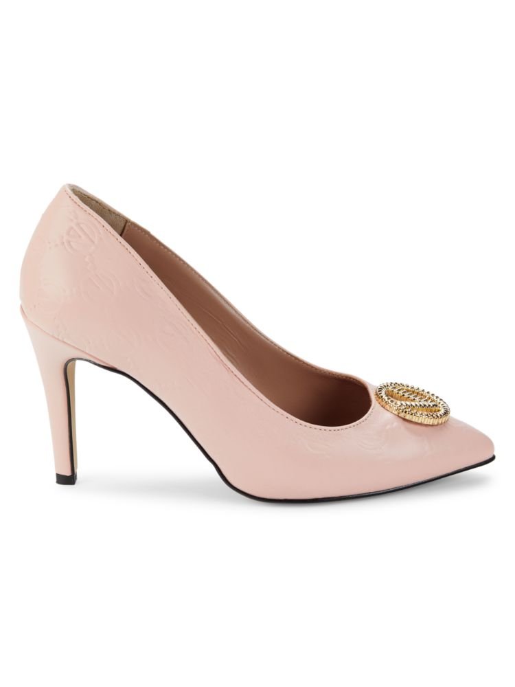 Кожаные туфли Clara с монограммой Mario Valentino, цвет Light Pink