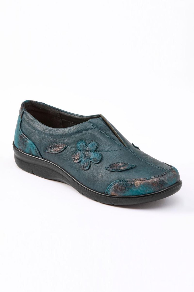 Обувь с цветочным принтом из гибкой изоляции Cotton Traders, зеленый