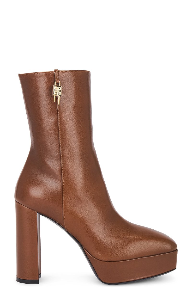 Ботинки Givenchy G Lock Platform Ankle, цвет Walnut Brown