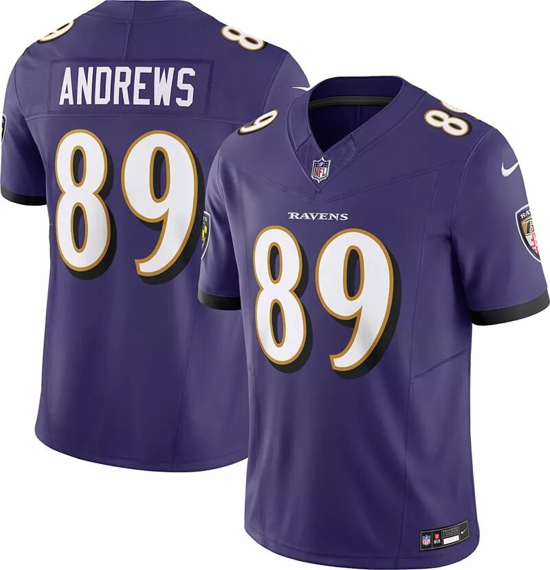Мужские кроссовки Nike Baltimore Ravens Mark Andrews #89 Vapor F.U.S.E. Ограниченная фиолетовая майка