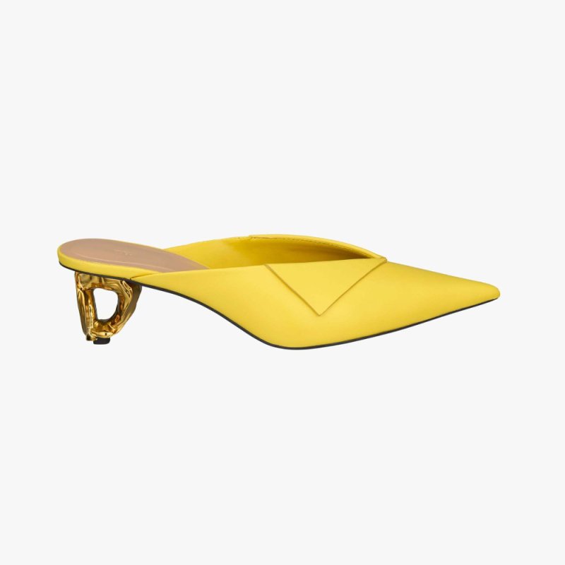 Туфли Zara Metallic Heel - Limited Edition, желтый